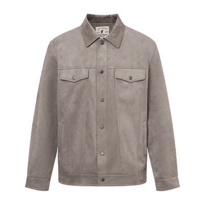 POLOWALK男式外套2026春季简约翻领复古外套百搭休闲上衣男