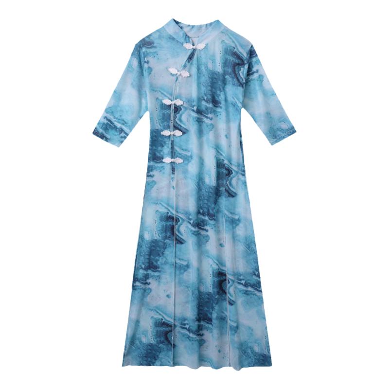 新款古典舞蹈服中国风汉服女款上衣纱衣飘逸旗袍时尚演出民族服装