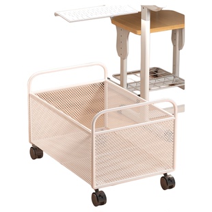 书本收纳箱高中生教室用装书箱带轮可移动书包置物架学生书籍推车