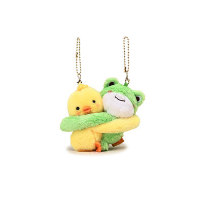 JINNEW小众好朋友谊拥抱抱贴贴一对青蛙搞怪书包挂件女公仔挂饰男