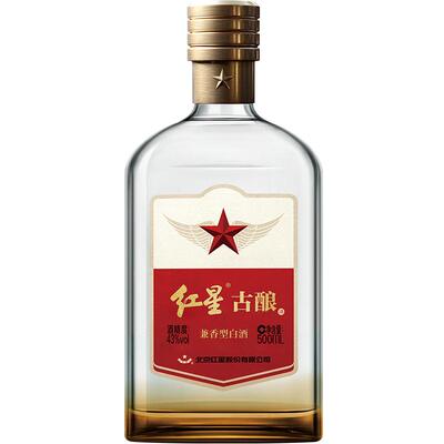 红星52度清香型白酒500ml×1瓶
