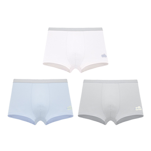 【纯棉】likeuu男中大童内裤纯棉四角裤青少年发育期透气平角学生