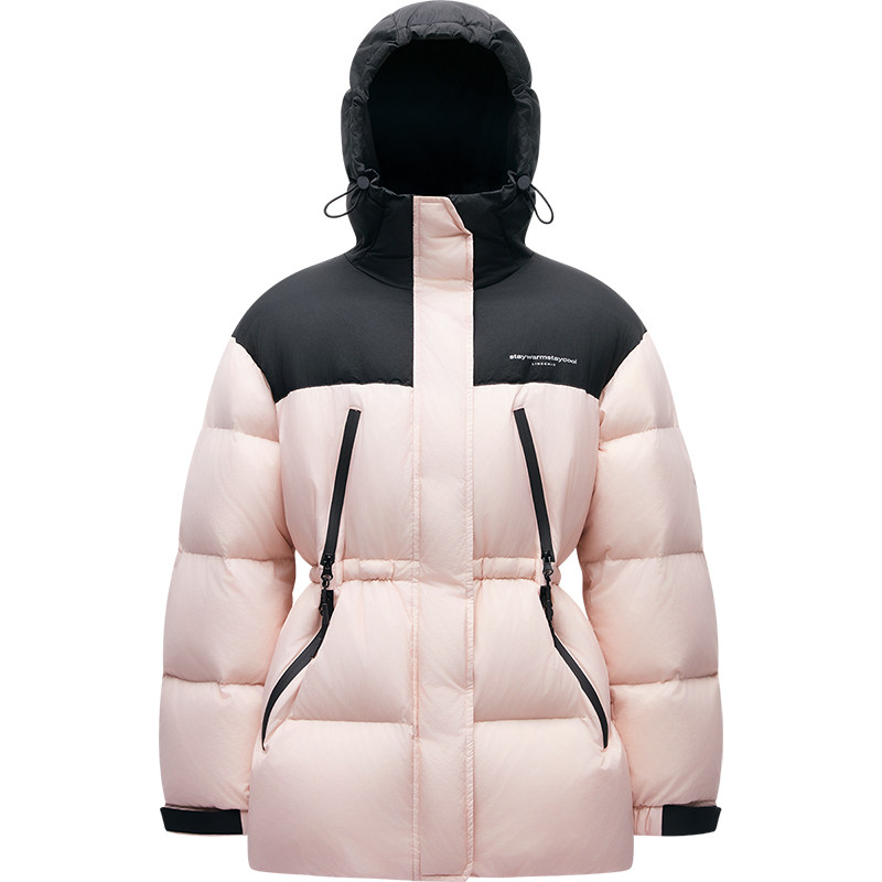 加厚短款收腰撞色羽绒服