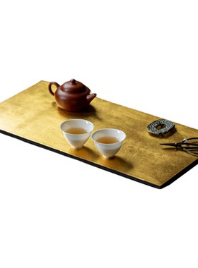 大漆金箔干泡台胡桃木胎非遗工艺