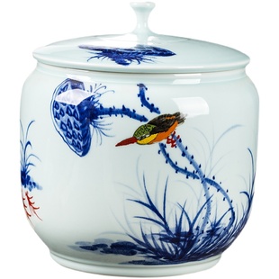 景德镇陶瓷蓄水缸储水罐 泡茶凉水壶油缸家用带龙头抽水款纯水机