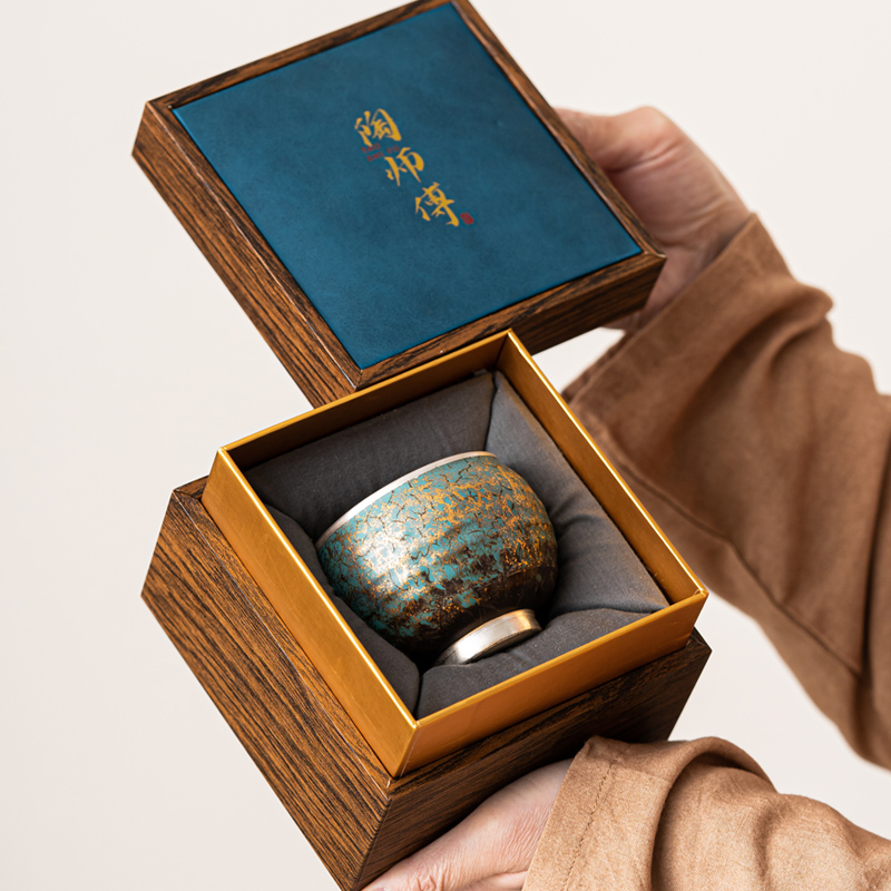 第二集陶瓷原矿窑变建盏茶杯主人杯普洱大号品茗杯子高档礼盒装