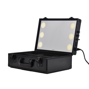 FACEBOX 专业手提带灯化妆箱可调光带镜多层彩妆大号 LED 跟妆箱