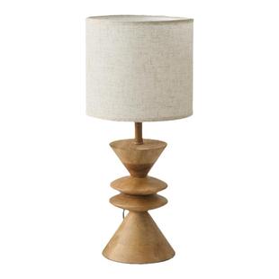 美式复古实木台灯 创意卧室床头灯中古法式书房书桌灯设计师灯具