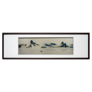 刺绣画苏绣成品挂画千里江山客厅餐厅玄关走廊纯手工新中式装饰画