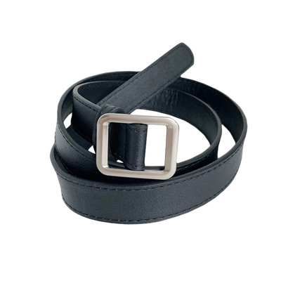 百搭无孔方扣小皮带男女学生ins