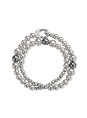 缪斯女神系列马蹄扣珍珠项毛衣链