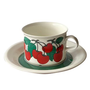 Endless stars 芬兰同款复古中古风樱桃咖啡杯碟陶瓷杯下午茶套装