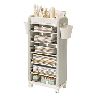 英禾儿童书架落地置物架可移动书本收纳架简易书房储物架收纳神器