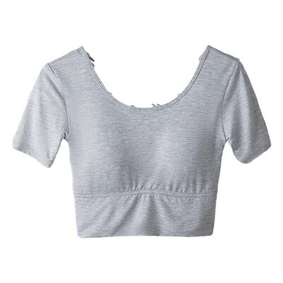 美背吊带背心一体免穿文胸夏薄款