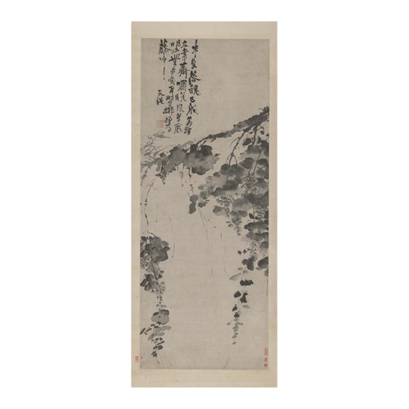 明徐渭水墨葡萄图写意花卉画