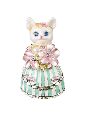 糖果露露公主风珐琅彩首饰盒摆件