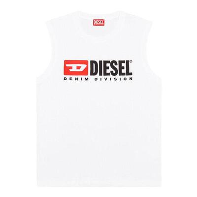 DIESEL男士SUPER LOGO简约白色背心A105080GRAI