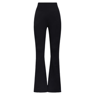 邱莹莹 HELA AOMI“高弹腿精”黑色显瘦塑性修身百搭微喇休闲裤