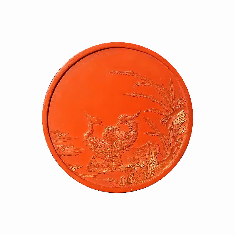 曹素功朱砂墨块收藏老墨块