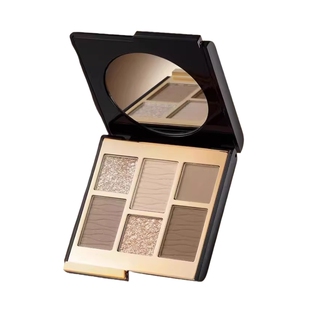 Metysur美媞秀亚麻杏仁六色眼影盘大地色低饱和哑光日常妆初学者