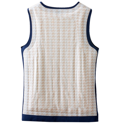 100%羊毛加厚贴片发热保暖背心男