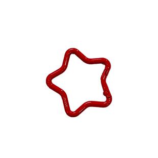 彩色烤漆五角星星弹簧扣背包外挂登山扣高品质锌合金DIY钥匙扣