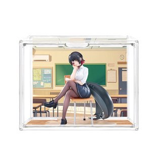 积木宅午后教室收纳柜适用于绝区零艾莲乔鲨鱼妹JK手办模型展示盒