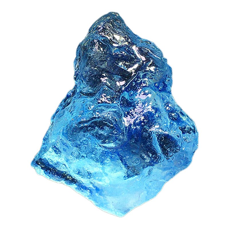 天然冰种海蓝宝原石魔鬼蓝色冰透