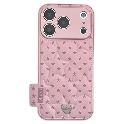 适用苹果17promax粉色星星手机壳