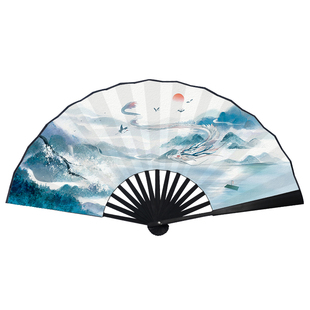 古风扇子折扇中国风男扇绢布古典折叠扇随身古装汉服舞蹈扇男女生