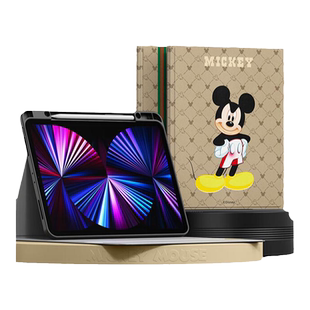 ESCASE 适用苹果iPadpro12.9新款保护壳air4/5保护套11寸20/21/22年款全包防摔磁吸休眠带笔槽迪士尼米奇