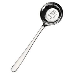 不锈钢勺子食品级家用吃饭勺喝汤匙卡皮巴拉可爱精致长柄小勺子