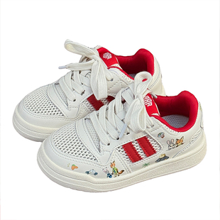 儿童运动鞋2026春夏新款女童鞋子夏薄款网面透气男童单网休闲板鞋