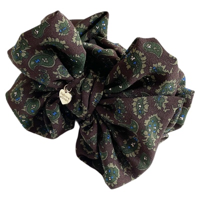 桃子柚法式复古腰果花蝴蝶结抓夹