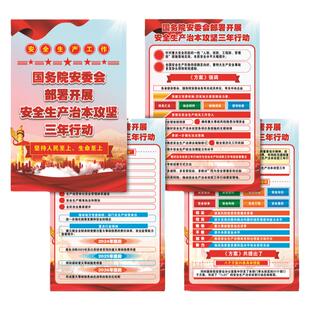 2024-2026企业安全生产治本攻坚三年行动方案宣传栏海报看板贴纸