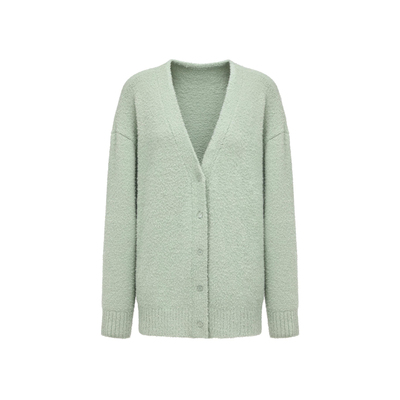 oinimi薄荷绿熊毛毛衣开衫