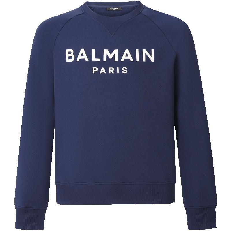 BALMAIN巴尔曼 23秋冬新品男士经典圆领长袖字母logo棉质休闲卫衣