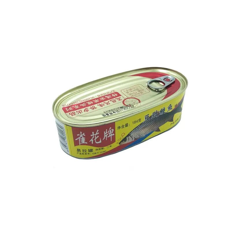 粤式雀花牌鲜炸豆豉鲮鱼罐头鱼开罐即食广式风味特产熟食拌面咸香