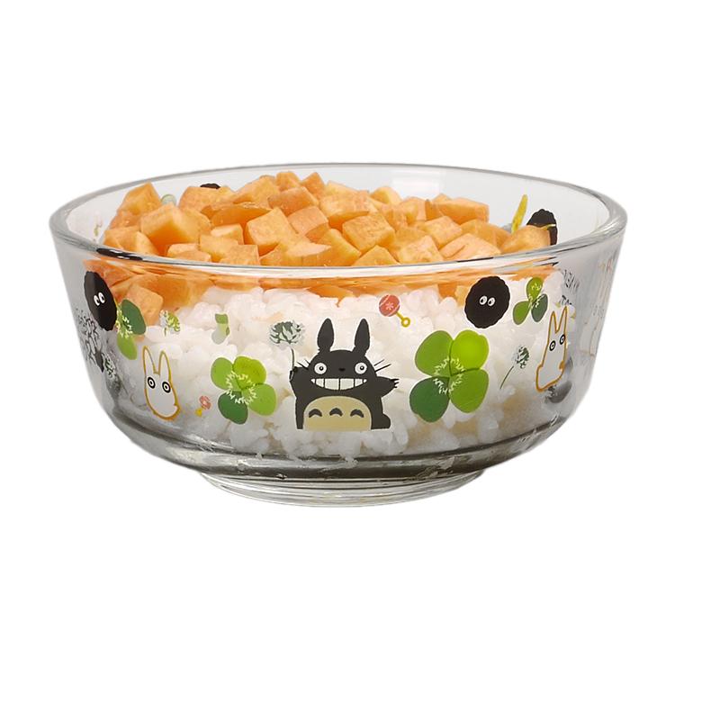 龙猫碗可爱带盖创意零食甜点家用套装大女生儿童超萌无铅玻璃包邮