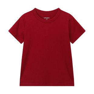 布丁哈鲁春装女童童装百搭上衣2026春季新款儿童时尚简约短袖T恤