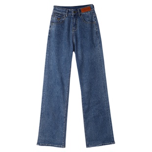 直筒牛仔裤女2026新款春季爆款小个子裤子高腰宽松显瘦窄版阔腿裤