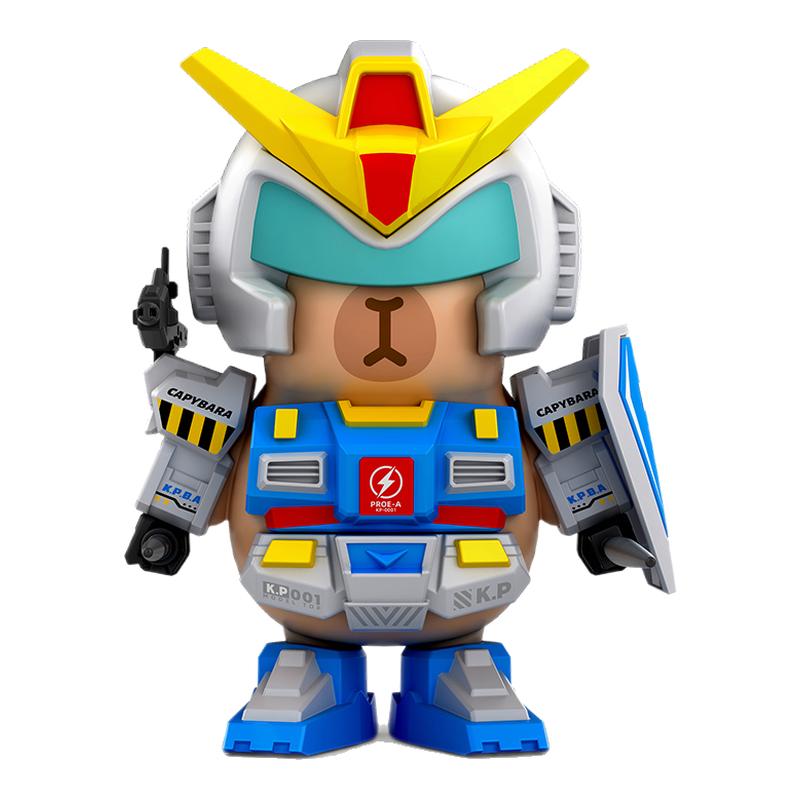 大号卡皮巴拉磁吸高达机甲公仔Q版卡通动漫周边玩具模型摆件