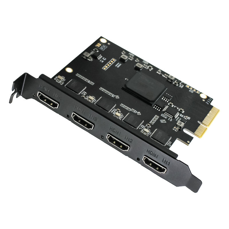 同三维四路4K高清SDI/HDMI/DVI/VGA视频采集卡T300直导播录制PCIE