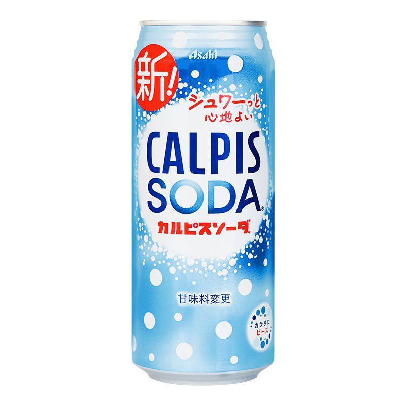日本原装进口可尔必思罐装苏打味碳酸饮料500ml*24罐乳酸菌汽水