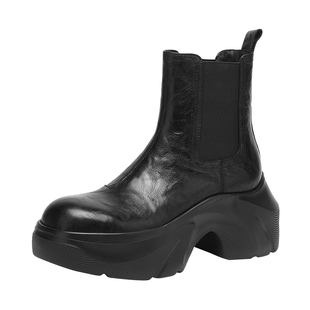 MILLIE'S/妙丽2026新款秋冬厚底增高短靴女英伦风马丁靴骑士靴P