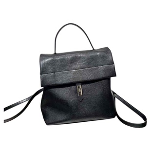 欧货真皮新款时尚百搭多夹层侧袋手提双肩包女大容量旅行休闲背包