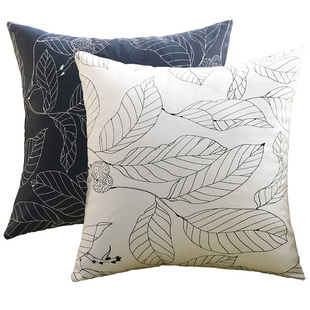 北欧简约素色抱枕靠垫套含芯汽车沙发靠垫床上纯棉靠枕纯棉布艺