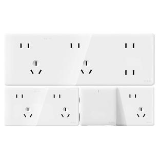 公牛影音插座十四孔多孔插座面板家用暗装墙壁三联86型开关插座