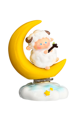中秋节星星月亮小羊转转盲盒摆件
