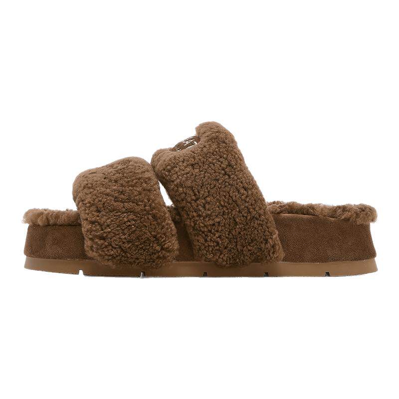 星期六厚底毛毛拖鞋女外穿